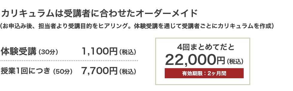 早期特典カリキュラム料金は22,000円早めの申込みがお得！